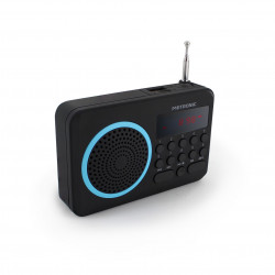 Metronic 477016 Sportsman Radio-réveil avec port USB - Noir et Bleu