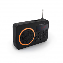 Radio portable FM MP3 avec ports USB/micro SD - noir et orange