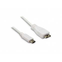 Câble USB-C /micro USB 3.1 - 1 m - blanc