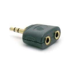 Adaptateur jack stéréo 3,5 mm mâle/2 x 3,5 mm fem.