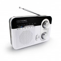 Radio portable FM Vintage - noir et blanc