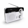 Radio portable FM Vintage - noir et blanc