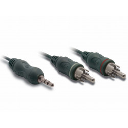 Câble audio jack stéréo 3,5 mm mâle/2 RCA mâle 1,2 m