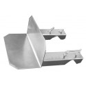 Fixation cerclage simple zingué blanc pour mât diam. 25-50 mm