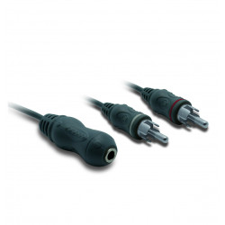 Adaptateur jack stéréo 3,5 mm fem./2 RCA fem. 0,1 m