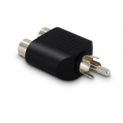 Adaptateur audio 1 RCA mâle/2 fem.