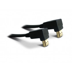 Câble HDMI High Speed mâle/mâle plat coudé 1,5 m