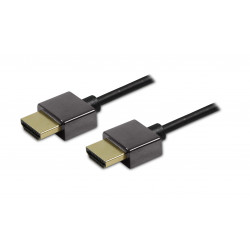 Câble HDMI High Speed + Ethernet mâle/mâle ultra fin 1,5 m