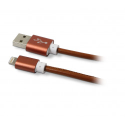 Câble pops cable MFI /USB-A pour iPhone iPad 1 m - marron