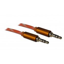 Câble audio jack stéréo 3,5 mm mâle/mâle 1 m - orange