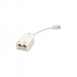 Filtre ADSL 1 RJ45/2 RJ11 - blanc