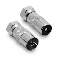 Adaptateur (lot de 2) F/9,52 mm mâle/mâle et mâle/fem.