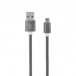Câble micro USB /USB-A nylon 1 m - gris sidéral