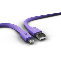 Câble MFI / USB-A plat fresch pour iPhone iPad 1 m - lavande