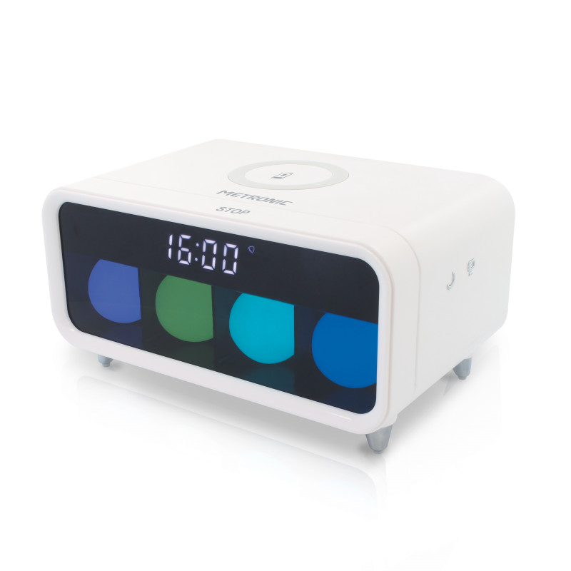 Réveil Chargeur Induction Blanc