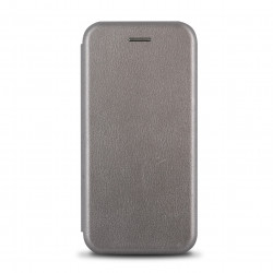 Etui folio clam platinium pour iphone XR - gris métal