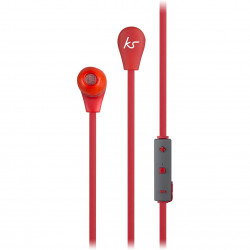 Ecouteurs intra auriculaire avec micro - rouge