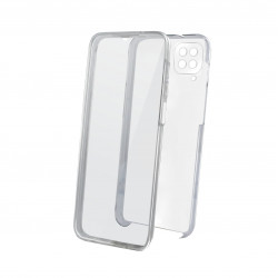 Coque semi-rigide 360° pour Samsung A12 - transparente / grise