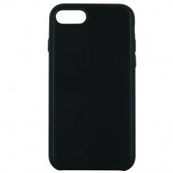 Coque rigide cuir PU pour iPhone 6/6S - noire