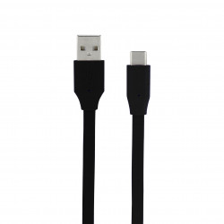 Câble USB-C /USB-A plat 1 m - noir