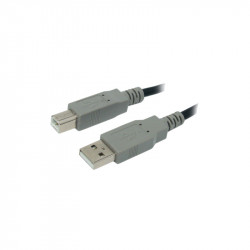 Câble USB A mâle/B mâle USB 2.0 - 3 m - gris