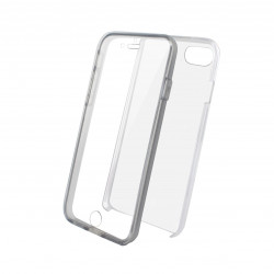Coque semi-rigide 360° pour iPhone 7/8/SE 2020 - transparente / grise