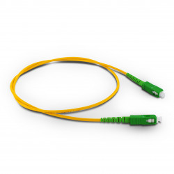 Cordon fibre optique monomode 9/125 - G657A2 - 0,8 m - orange et vert