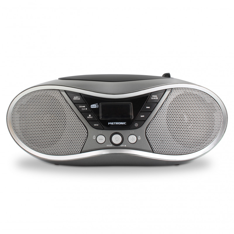 Radio Numérique Portable Soundmaster RCD1870SW - Extra Plate (6cm), CD, DAB+, FM, USB, Réveil
