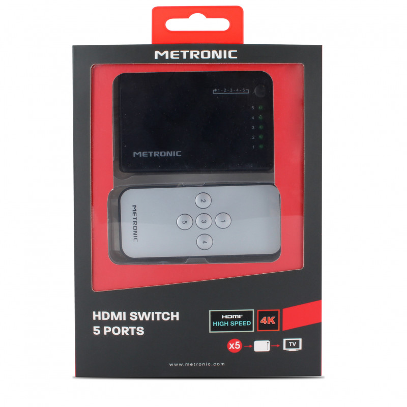 Câble alimentation METRONIC Switch HDMI automatique 5 ports