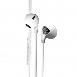 Ecouteurs intra auriculaire avec micro 1,2 m - blanc