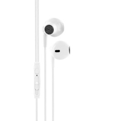 Ecouteurs intra auriculaire avec micro 1,2 m - blanc