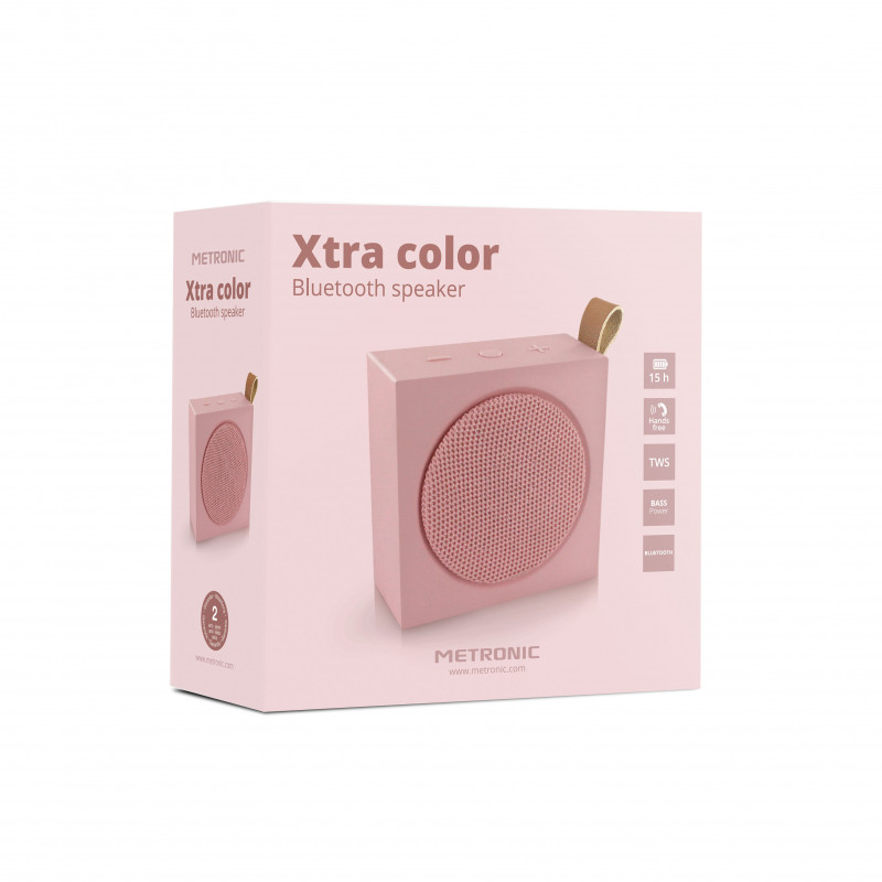 Enceinte portable Xtra color bluetooth 3 W - rose