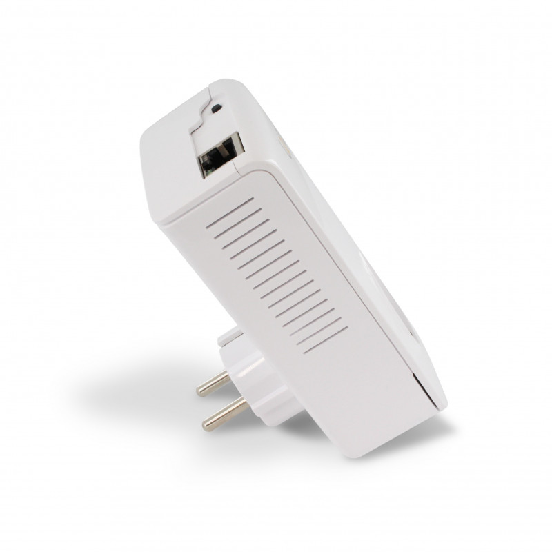 Prise CPL NetSocket 1800 Mbps 1 port Ethernet GbE prise EU - blanc