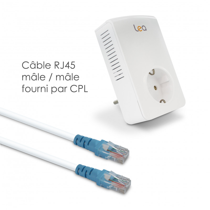 Prise CPL NetSocket 1800 Mbps 1 port Ethernet GbE prise EU - blanc