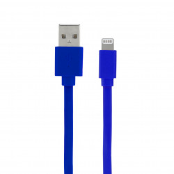 Câble MFI / USB-A plat pour iPhone iPad 1 m - bleu