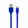 Câble MFI / USB-A plat pour iPhone iPad 1 m - bleu