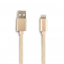 Câble MFI / USB-A nylon pour iPhone iPad 1 m - or