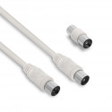 Câble TV coaxial 9,52 mm mâle/fem.+adaptateur mâle/mâle 2 m