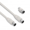 Câble TV coaxial 9,52 mm mâle/fem.+adaptateur mâle/mâle 5 m