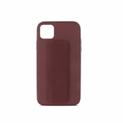 Coque semi-rigide magnétique avec support pour iPhone 12 MINI - bordeaux