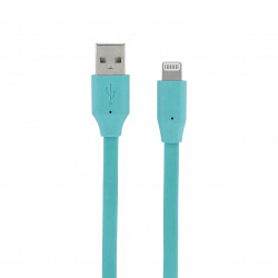 Câble Neon MFI / USB-A plat pour iPhone iPad 1 m - vert peppermint