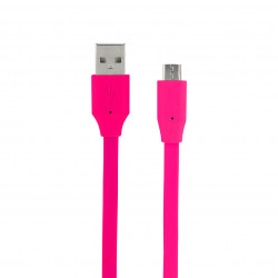 Câble micro USB Neon /USB-A plat 1 m - rose