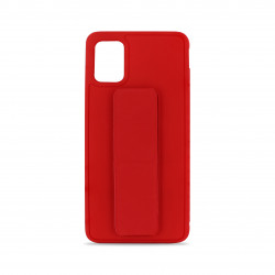 Coque semi-rigide magnétique avec support pour Samsung A51 - rouge