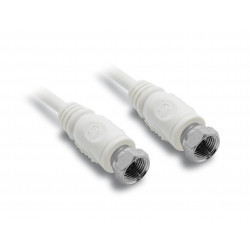 Câble TV satellite coaxial fiches F mâle/mâle 2 m