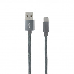 Câble USB-C /USB-A nylon 1 m - gris sidéral