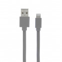 Câble MFI / USB-A plat pour iPhone iPad 1 m - gris