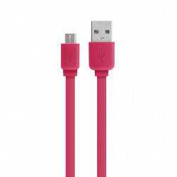 Câble micro USB /USB-A plat 1 m - framboise
