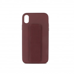 Coque semi-rigide magnétique avec support pour iphone XR - bordeaux