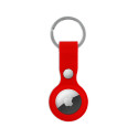 Protection en silicone avec attache porte-clé pour AirTag - rouge