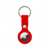 Protection en silicone avec attache porte-clé pour AirTag - rouge